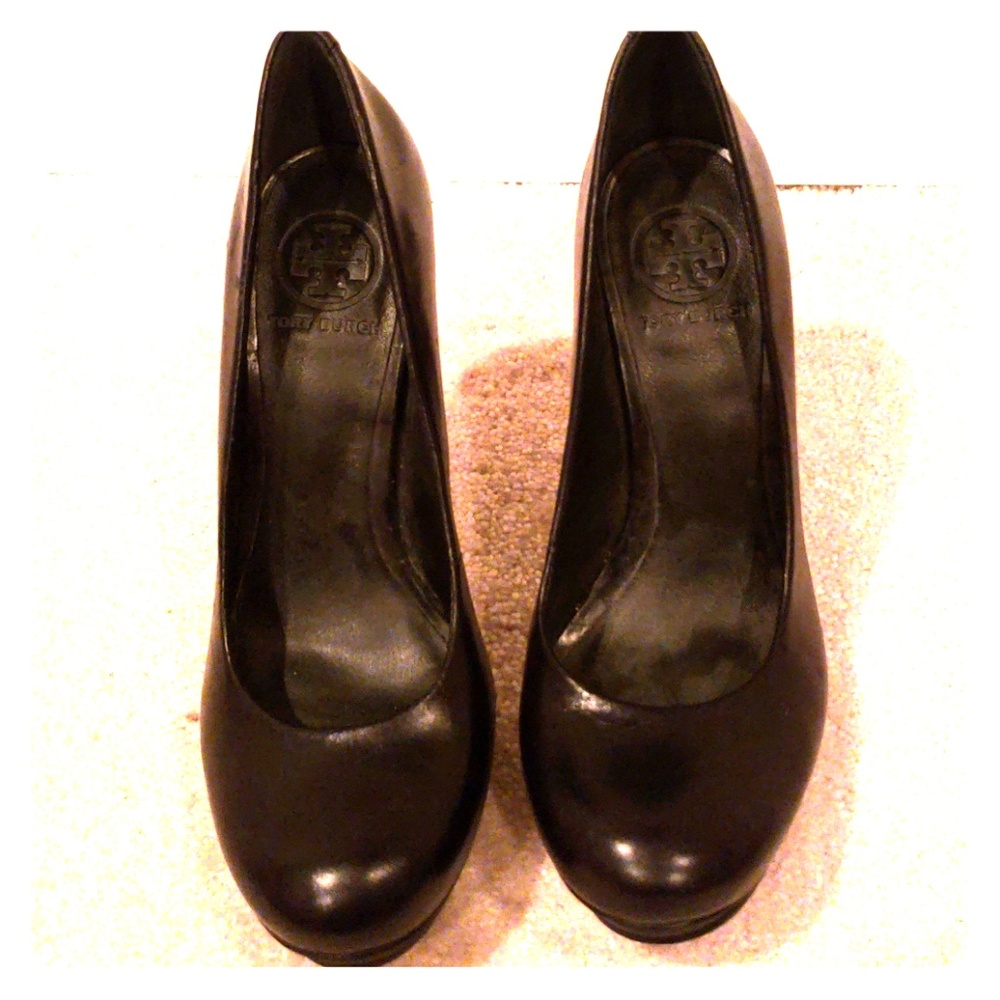 Tory Burch Black Heals never worn